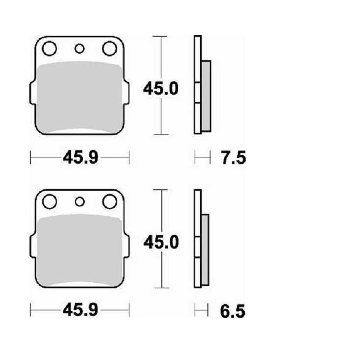 PLAQUETTES DE FREIN ARRIERE BRAKING KAWASAKI KX 65 00/17