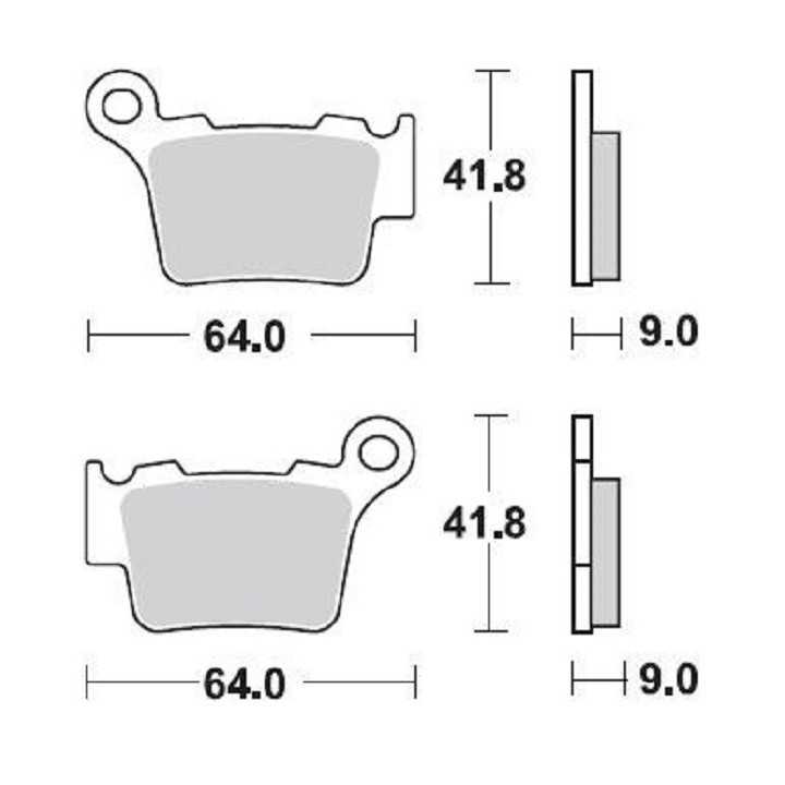PLAQUETTES DE FREIN ARRIERE BRAKING KTM SXF 450 07/18