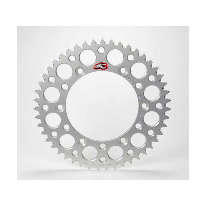 Couronne RENTHAL Ultralight 51 dents alu anti-boue pas 520 type 112U anodise argent Kawasaki KX-250 06-08