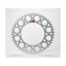 Couronne RENTHAL Ultralight 51 dents alu anti-boue pas 520 type 131U anodise argent Yamaha YZ-250 90-91
