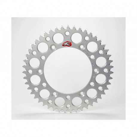 Couronne RENTHAL Ultralight 51 dents alu anti-boue pas 520 type 131U anodise argent Yamaha YZ-250 90-91