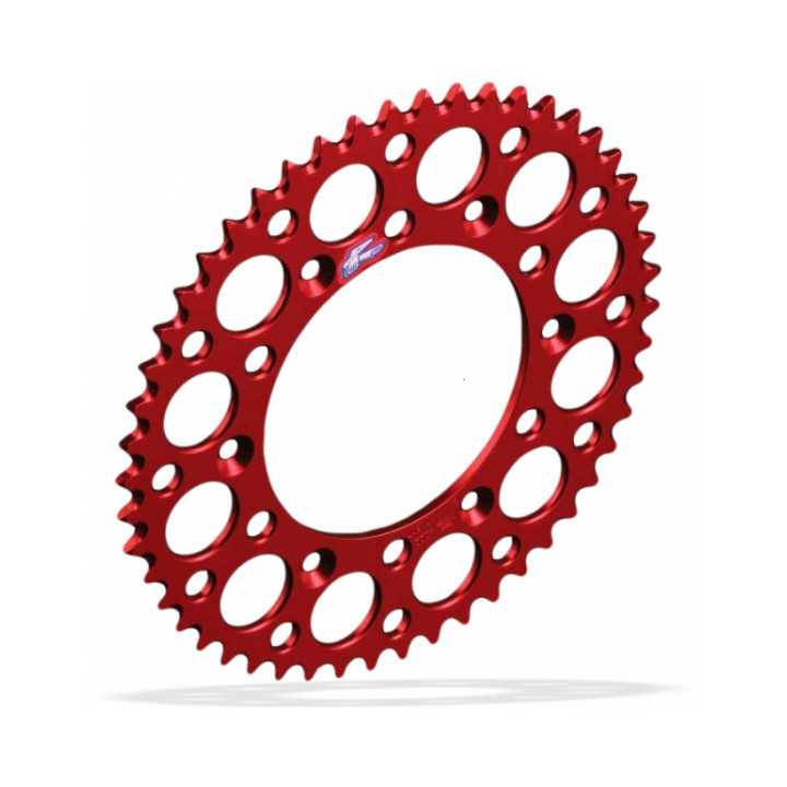 Couronne RENTHAL Ultralight 50 dents alu anti-boue pas 520 type 154U anodise argent Honda CR-250 98-01