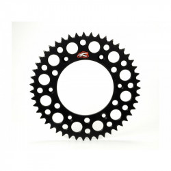 Couronne RENTHAL Ultralight 50 dents alu anti-boue pas 520 type 123U anodise argent Suzuki RM-250 98