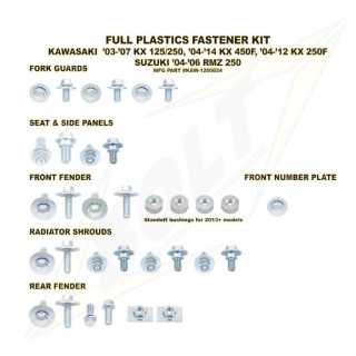 Kit vis complet de plastiques Bolt Kawasaki KX125-250 03-07