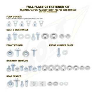 Kit vis complet de plastiques Bolt Yamaha YZ250450F 03-05