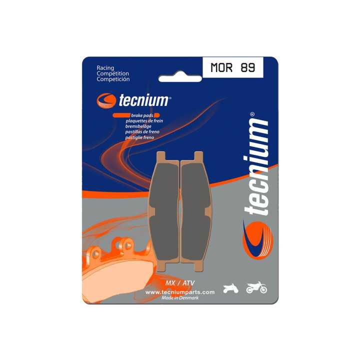 Plaquettes de frein TECNIUM MOR89 métal fritté YAMAHA YZ-65