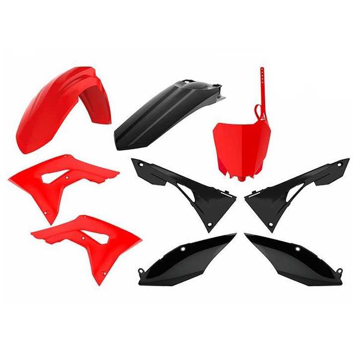 KIT PLASTIQUE POLISPORT NOIR ROUGE HONDA CRF250 18-20