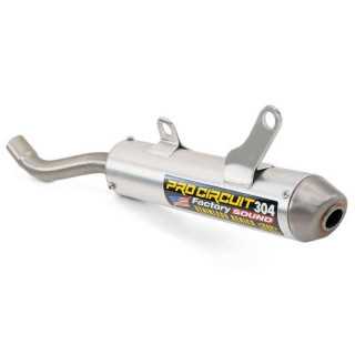 Silencieux 2 temps PRO CIRCUIT 304 alu brosse Kawasaki KX 125 04-08