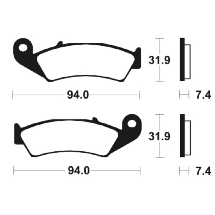 PLAQUETTES DE FREIN AVANT MO103 TECNIUM HONDA CR 250 87/94
