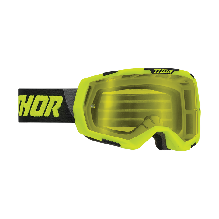 MASQUE LUNETTES CROSS THOR REGIMENT NOIR JAUNE FLUO
