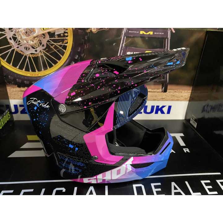 CASQUE SHOT MOTO CROSS FURIOUS MATRIX VIOLET