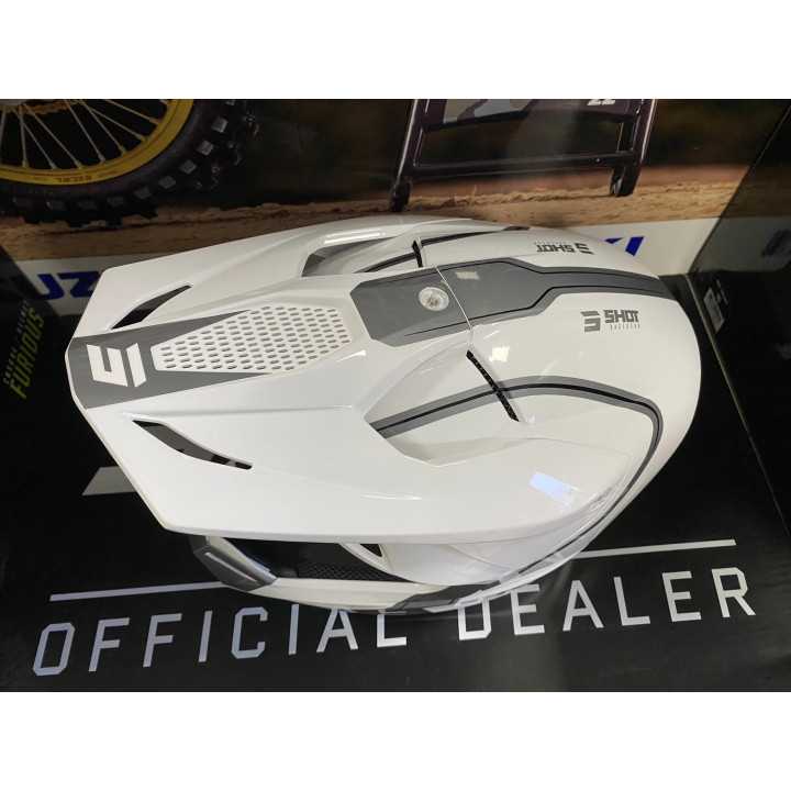CASQUE SHOT 2023 MOTO CROSS FURIOUS REFLEX BLANC