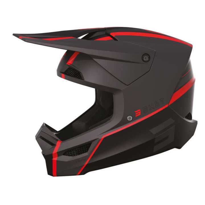 CASQUE SHOT 2023 MOTO CROSS FURIOUS HERITAGE ROUGE