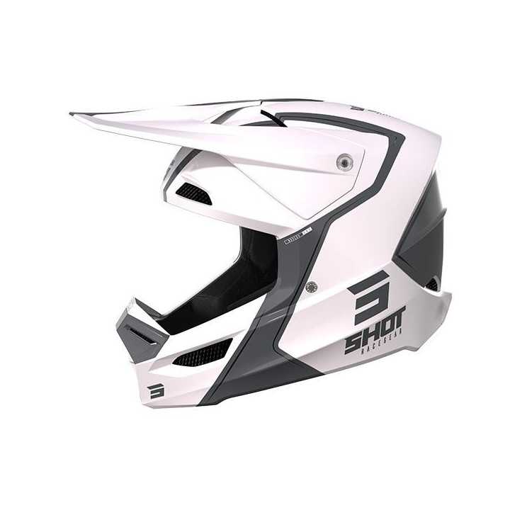 CASQUE SHOT 2023 MOTO CROSS FURIOUS REFLEX BLANC