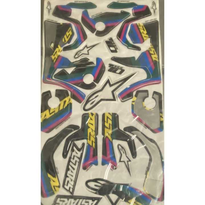 PLANCHE STICKERS ALPINESTARS TECH 10 ancienne version
