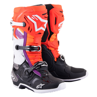 BOTTES CROSS ALPINESTAR ORANGE NOIR TECH 10