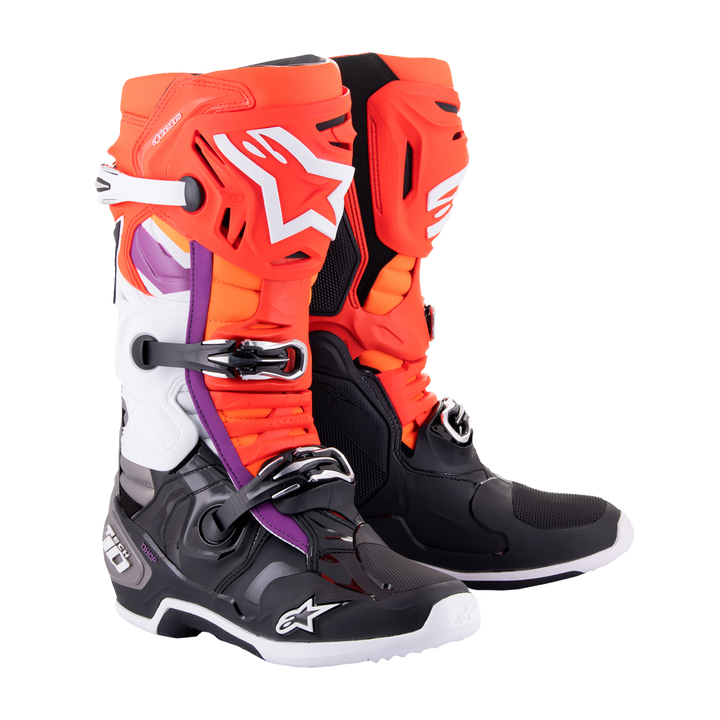 BOTTES CROSS ALPINESTAR ORANGE NOIR TECH 10
