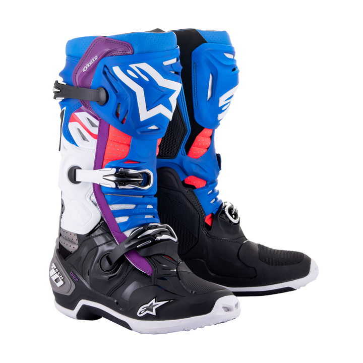 BOTTES CROSS ALPINESTAR SUPERVENTILEES NOIR BLEU TECH 10