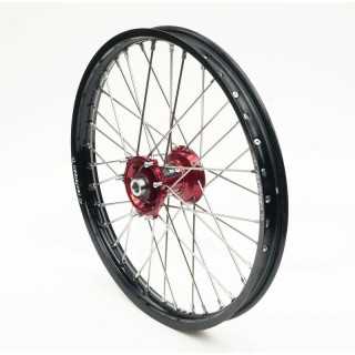 Roue avant complète RFX 21x1,60 jante noir moyeu rouge honda CR CRF 125 250 450