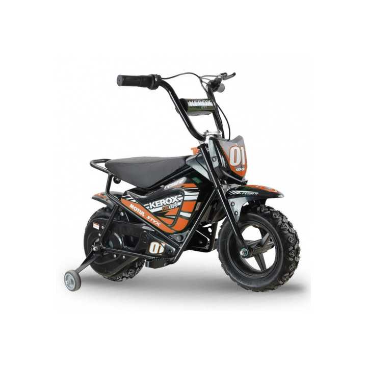 MOTO ELECTRIQUE ENFANT PIT DIRT BIKE KEROX 250W E-FAT KIDS ORANGE