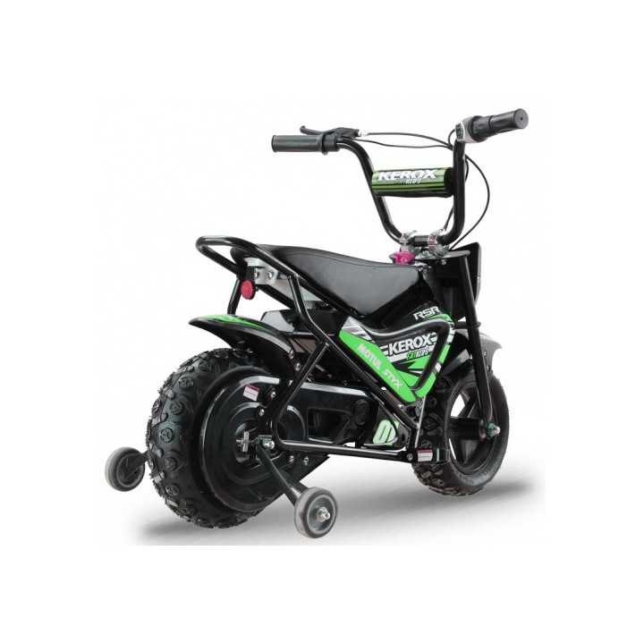 MOTO ELECTRIQUE ENFANT PIT DIRT BIKE KEROX 250W E-FAT KIDS VERT