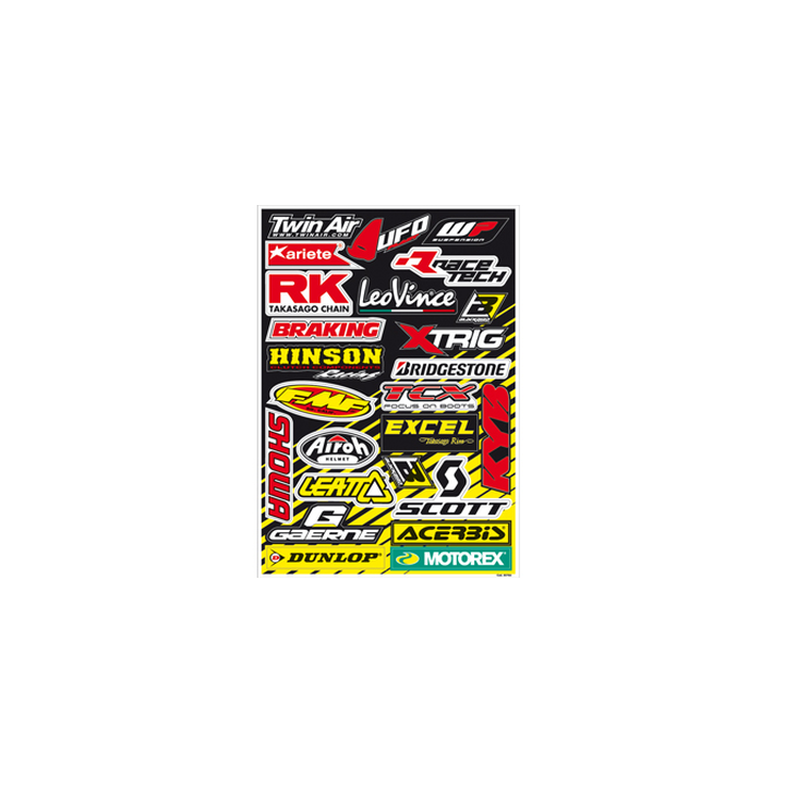 PLANCHE 50cm X 35cm STICKERS AUTOCOLLANTS LOGO MARQUES