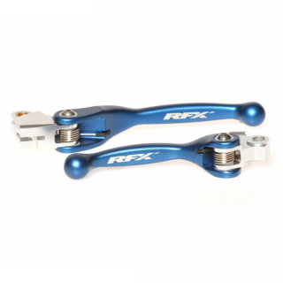ENSEMBLE DE LEVIERS FREIN EMBRAYAGE RETOURNABLES FORGÉS RFX RACE BLEU YAMAHA YZ 125 250 2015-25