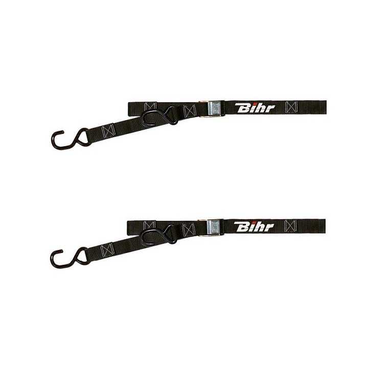 SANGLES FIXATION MOTO BIHR NOIR 38mm