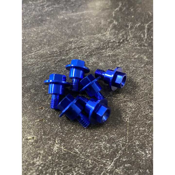 6 VIS FIXATION DE PROTECTIONS DE FOURCHE (rouge, orange, bleu)