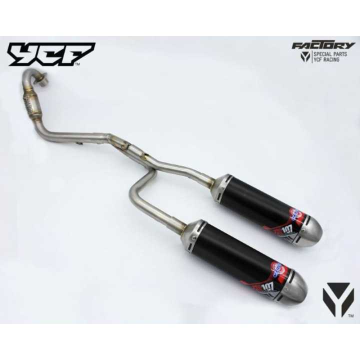 Échappement ligne Scalvini Twin Alu Inox YCF BIGY 125 150