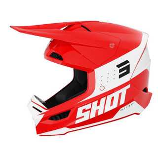 CASQUE SHOT MOTO CROSS FURIOUS LEAGUE ROUGE BRILLANT 2025 TAILLE XL