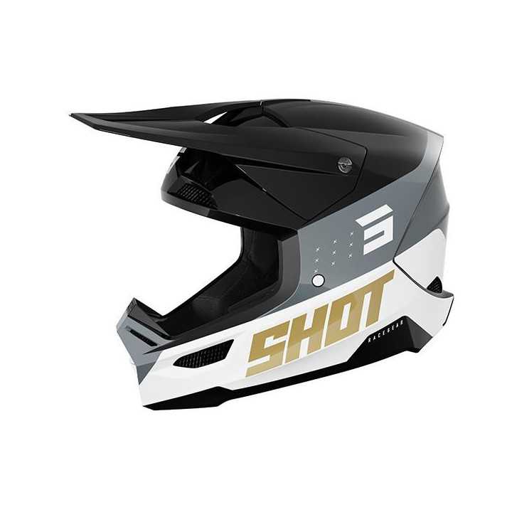 CASQUE SHOT MOTO CROSS FURIOUS LEAGUE NOIR OR BRILLANT 2025 TAILLE L