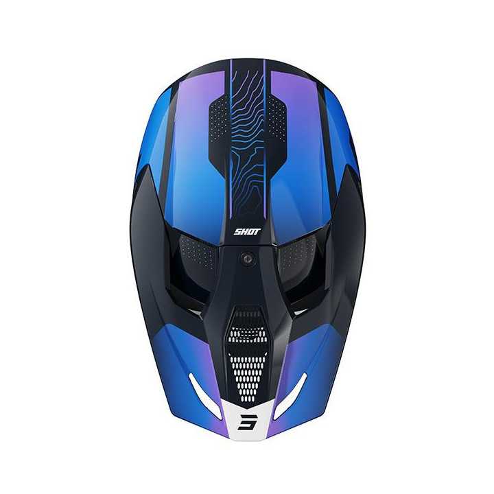 CASQUE SHOT MOTO CROSS FURIOUS APEX BLEU BRILLANT 2025