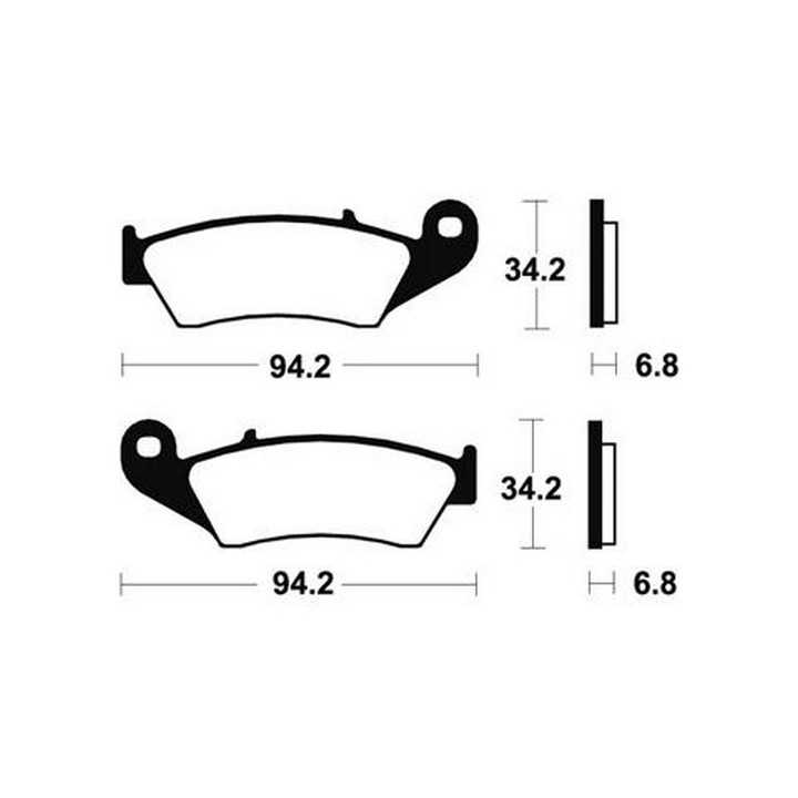 PLAQUETTE DE FREIN AVANT MO89 LOISIR BENDIX YAMAHA YZ 85 02/15