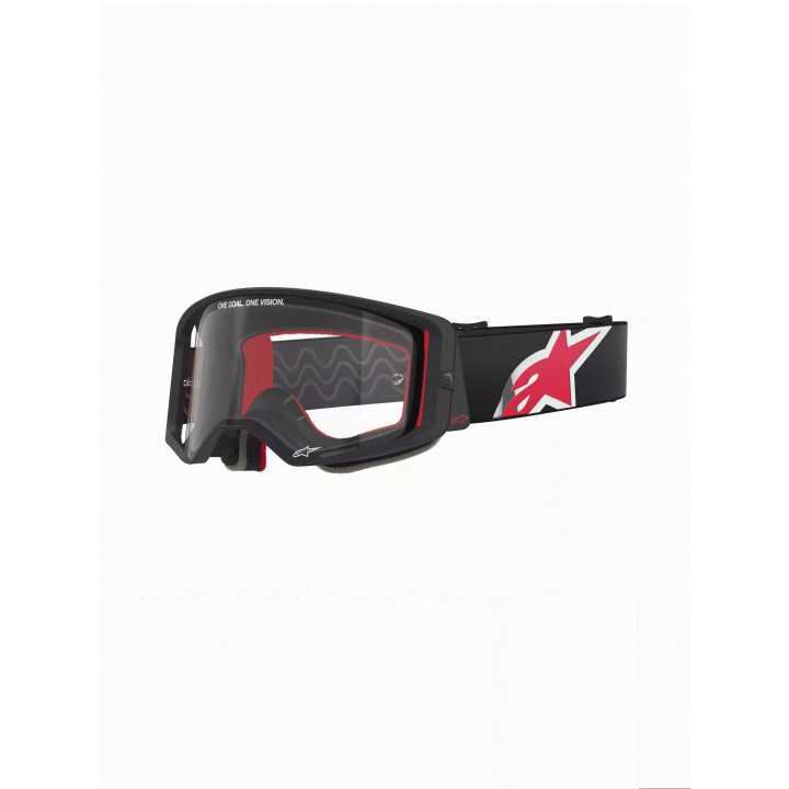 MASQUE LUNETTES Alpinestars Supertech Corp rouge noir avec verre Vision en ABS
