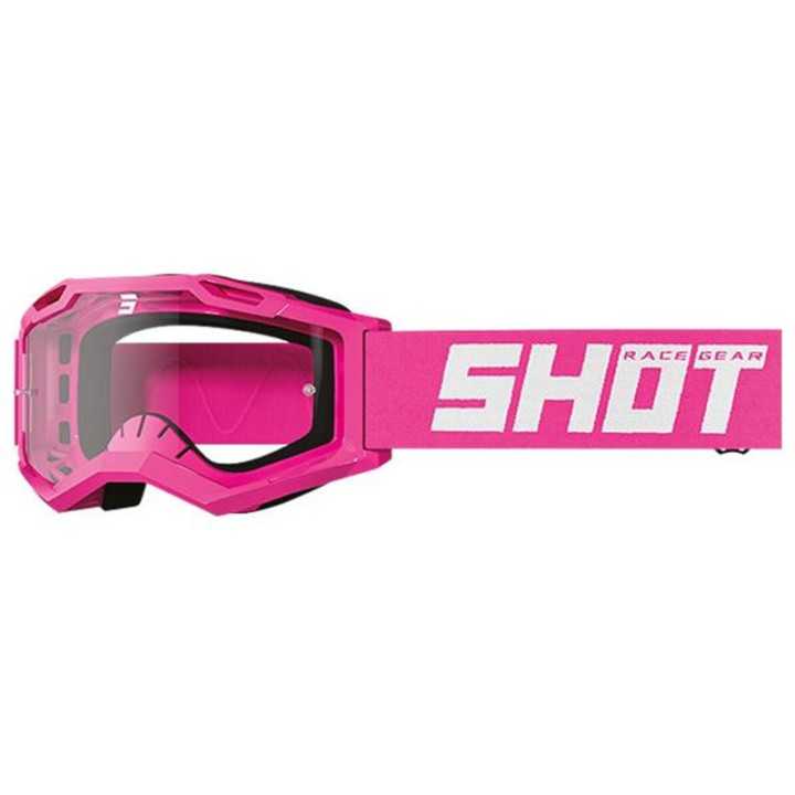 LUNETTES MASQUE CROSS SHOT SOLID NEON PINK GLOSSY ROCKET 2.0 KID ENFANT