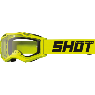 LUNETTES MASQUE CROSS SHOT SOLID NEON YELLOW GLOSSY ROCKET 2.0 KID ENFANT