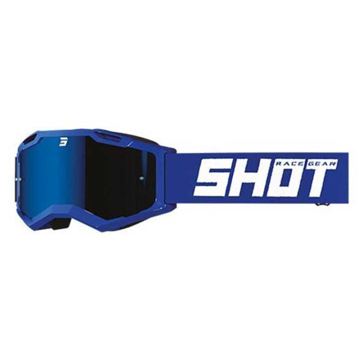 LUNETTES MASQUE CROSS SHOT SOLID IRIDIUM BLUE REFLEX GLOSSY