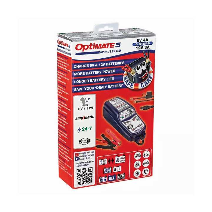 CHARGEUR OPTIMATE 5 SILVER 6V ET 12V POUR BATTERIE PLOMB