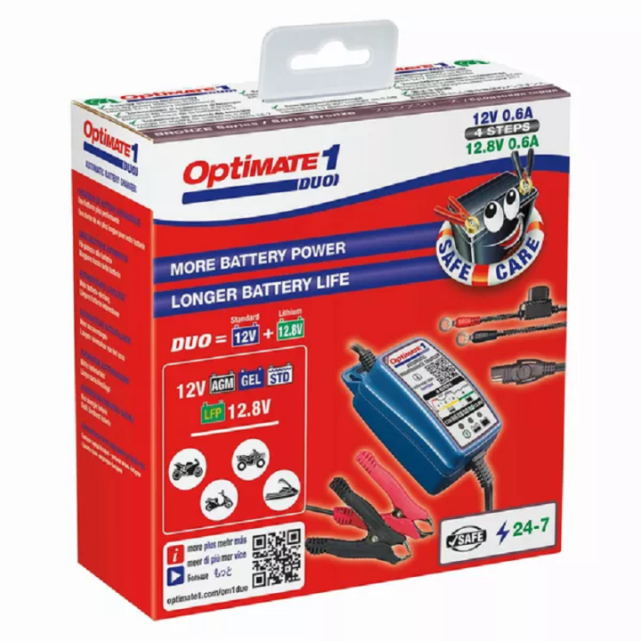 CHARGEUR OPTIMATE 12V POUR BATTERIE LITHIUM ET PLOMB 12V 0,6A