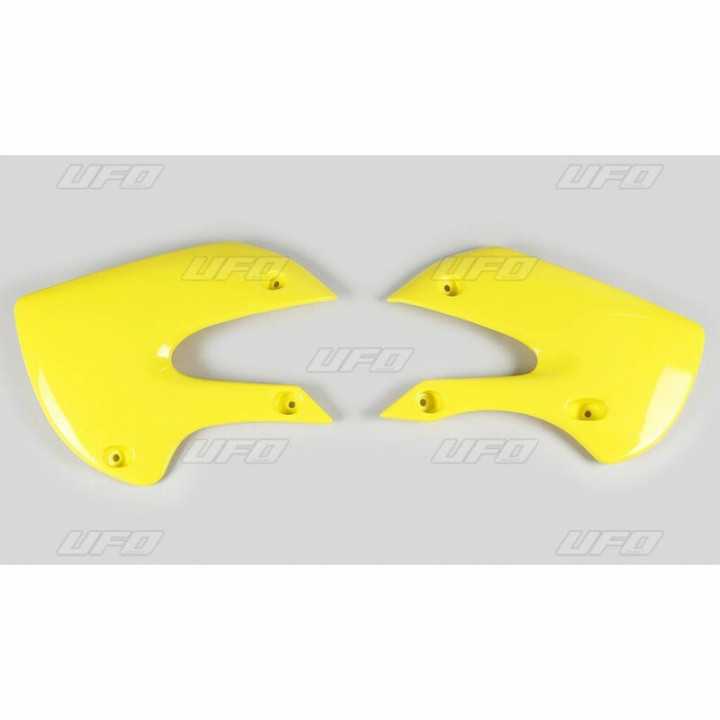 Ouies plastiques de radiateur UFO jaune Suzuki RM 65