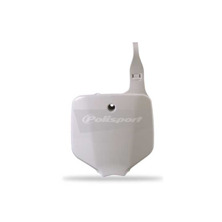 Plaque numéro frontale Polisport blanche SUZUKI RM 65 ET KAWASAKI KX 65