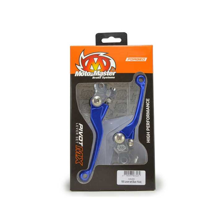 PAIRE DE LEVIERS REPLIABLE MOTO MASTER BLEU KTM SX 125 2014-2015