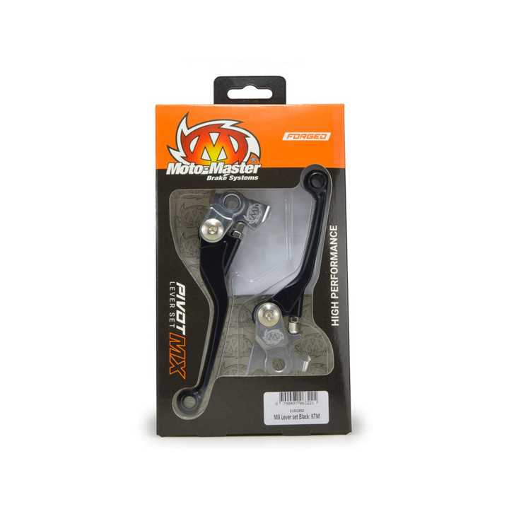 PAIRE DE LEVIERS REPLIABLE MOTO MASTER NOIR KTM EXC 250 ET 300 2014-2025