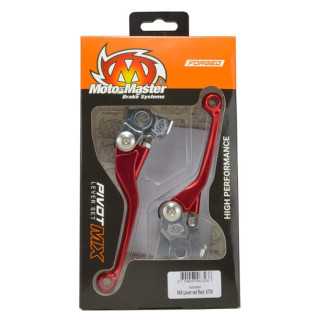 PAIRE DE LEVIERS REPLIABLE MOTO MASTER ROUGE KTM EXCF 250 350 2014-2025