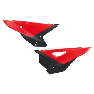 PLAQUES PLASTIQUES LATERALES UFO COULEUR ORIGINE ROUGE NOIR HONDA CRF 250 450 2025