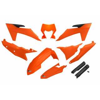 KIT PLASTIQUES CARENAGE UFO ORANGE KTM EXC 150 250 300 ET EXCF 250 350 450 2024-2025