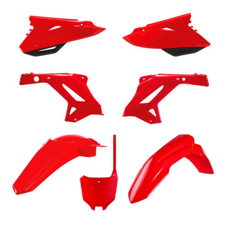 KIT PLASTIQUES CARENAGE POLISPORT RESTYLÉ ROUGE HONDA CR 125 250 2000-01