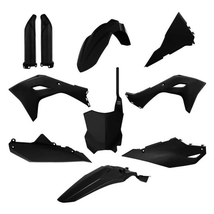 KIT PLASTIQUES CARENAGE POLISPORT NOIR KAWASAKI KXF 250 2025