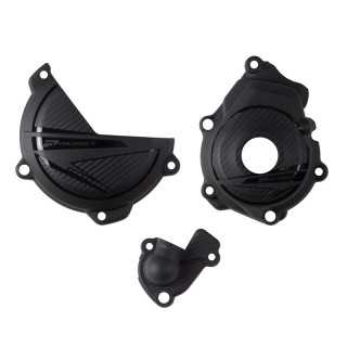KIT DE PROTECTIONS DE MOTEUR POLISPORT NOIR KTM SXF 250 350 ET HUSQVARNA FC 250 350 2023-2025